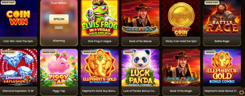 Beispiele für Casinospiele